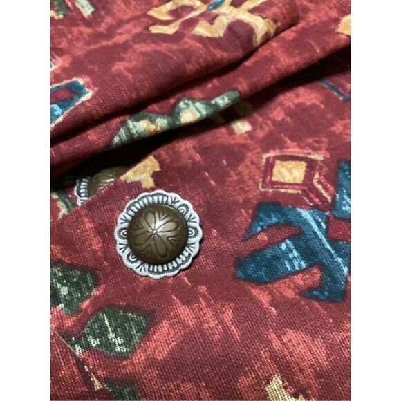 Vintage 80’s Banjo Dallas Texas Cropped Button Woven Western Cowboy Jacket S - Picture 8 of 8